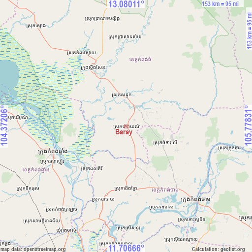 Baray on map