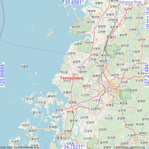 Yeonggwang on map
