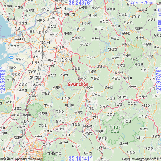 Gwanchon on map