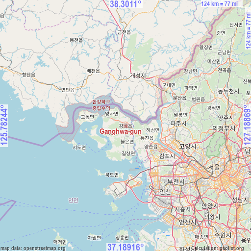 Ganghwa-gun on map