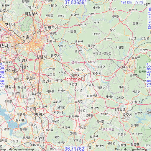 Icheon-si on map