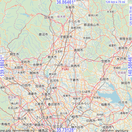 Yūki on map