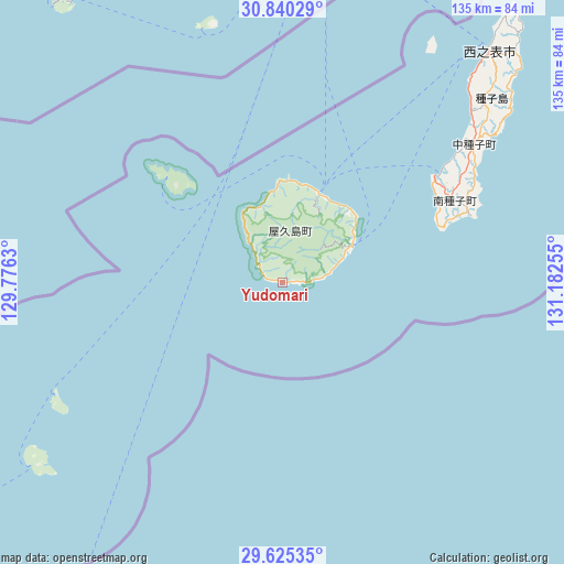 Yudomari on map
