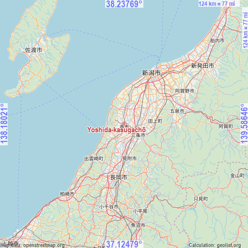 Yoshida-kasugachō on map