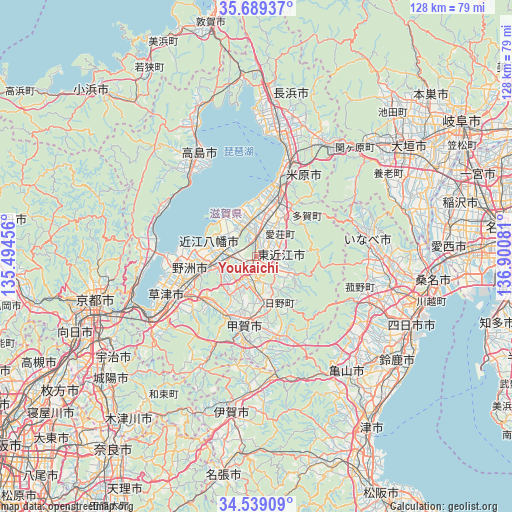 Youkaichi on map