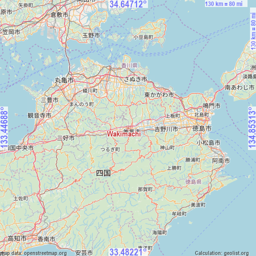 Wakimachi on map