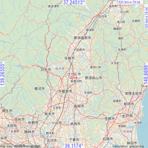 Ujiie on map