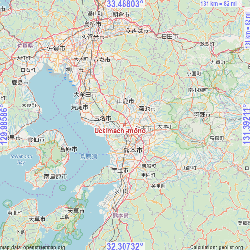 Uekimachi-mōno on map
