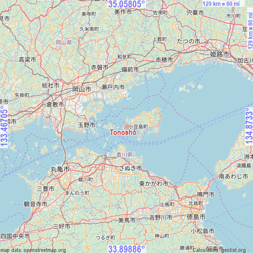 Tonoshō on map