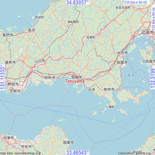 Tokuyama on map