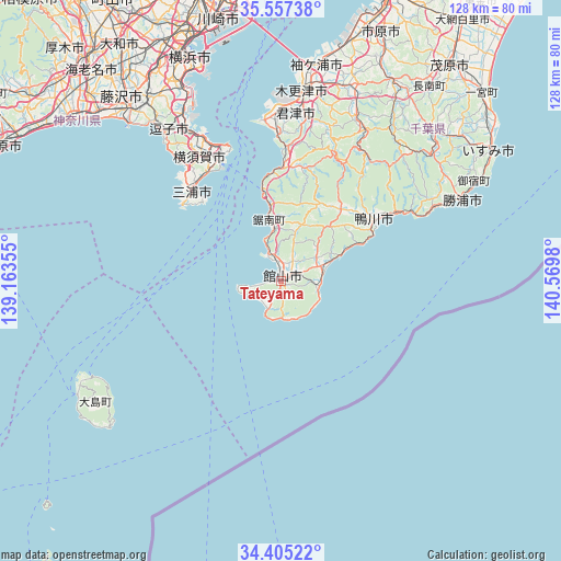 Tateyama on map