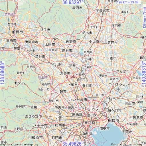 Shōbu on map