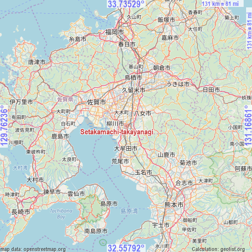 Setakamachi-takayanagi on map