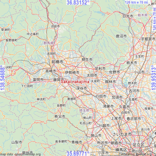 Sakai-nakajima on map