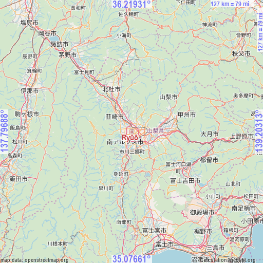 Ryūō on map