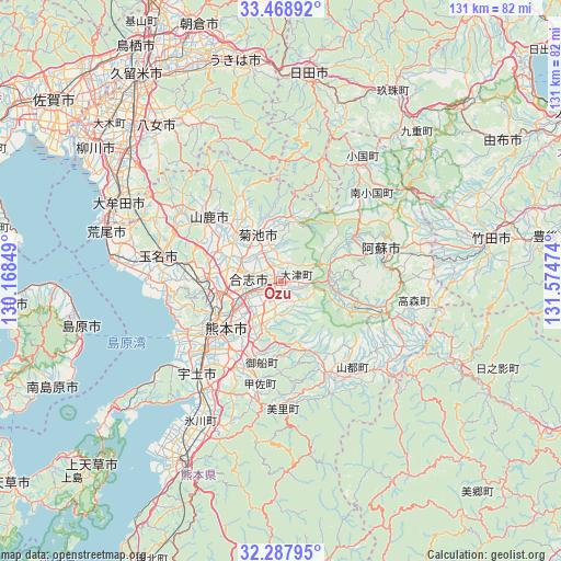 Ōzu on map