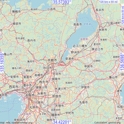 Ōtsu on map