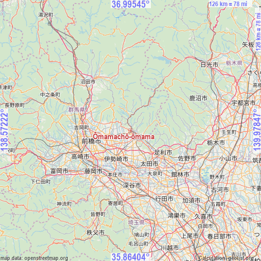 Ōmamachō-ōmama on map
