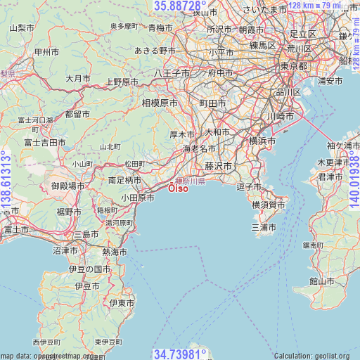 Ōiso on map