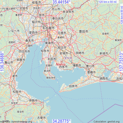 Nishio on map