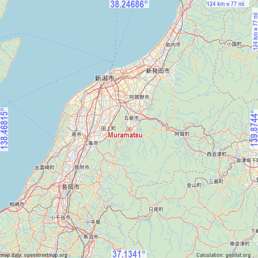 Muramatsu on map