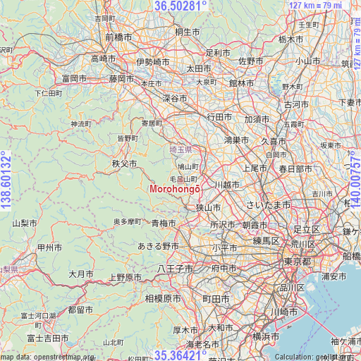 Morohongō on map