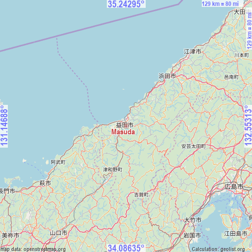 Masuda on map