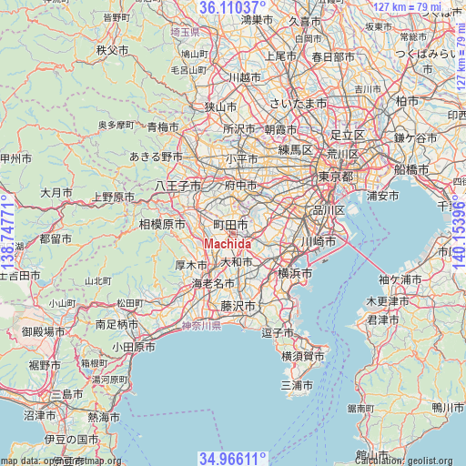 Machida on map