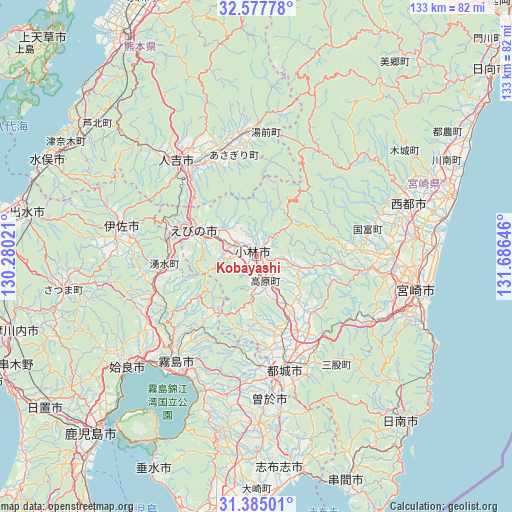 Kobayashi on map