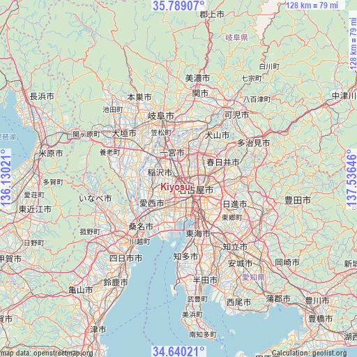 Kiyosu on map