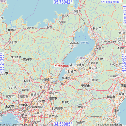 Kitahama on map