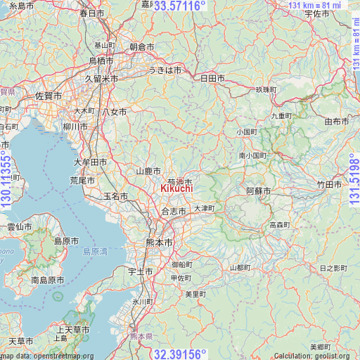 Kikuchi on map