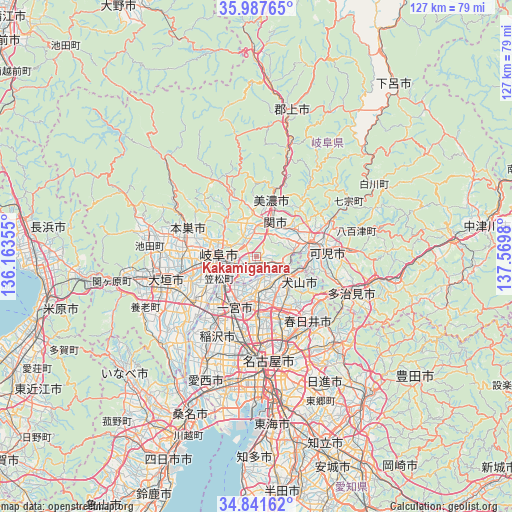 Kakamigahara on map