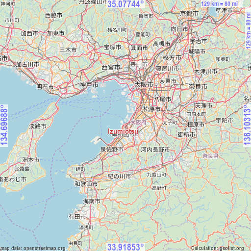 Izumiōtsu on map