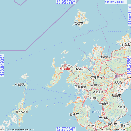 Hirado on map