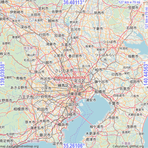 Hatogaya-honchō on map