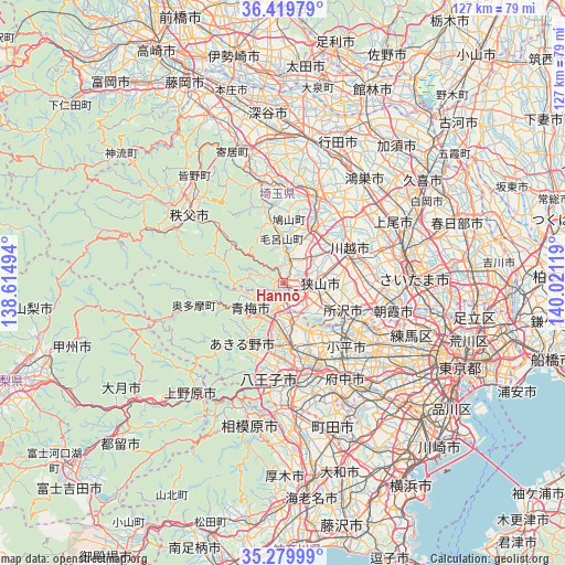Hannō on map