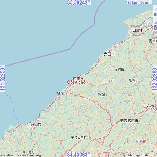 Gōtsuchō on map