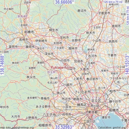 Fukiage-fujimi on map