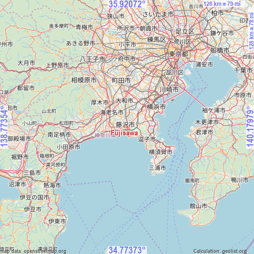 Fujisawa on map