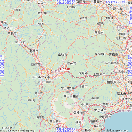 Enzan on map