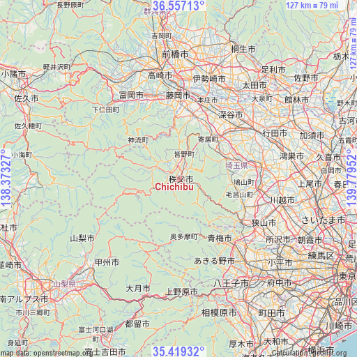 Chichibu on map