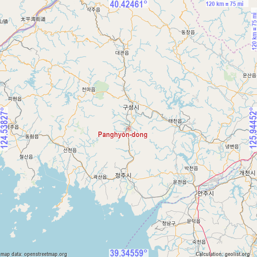 Panghyŏn-dong on map