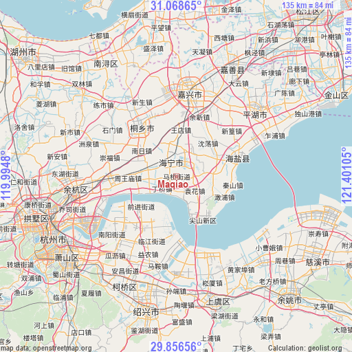 Maqiao on map