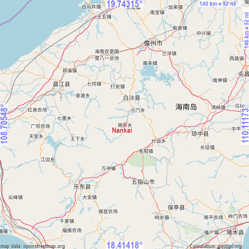 Nankai on map