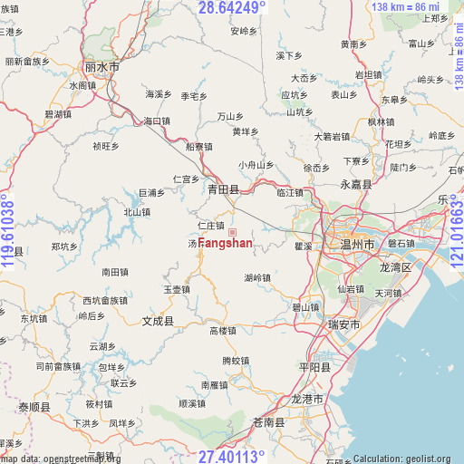 Fangshan on map