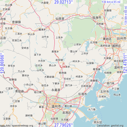 Lixi on map