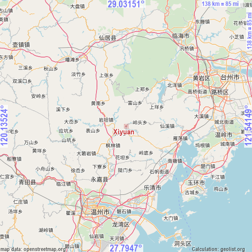 Xiyuan on map