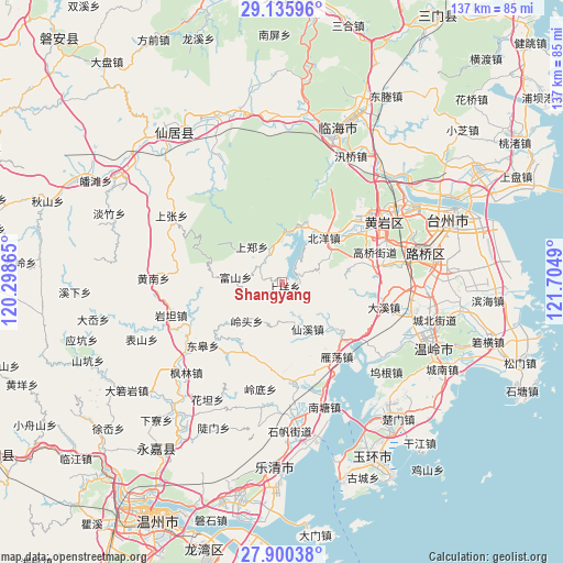 Shangyang on map