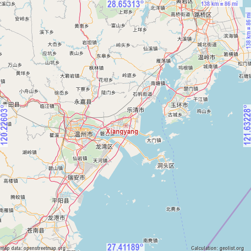 Xiangyang on map